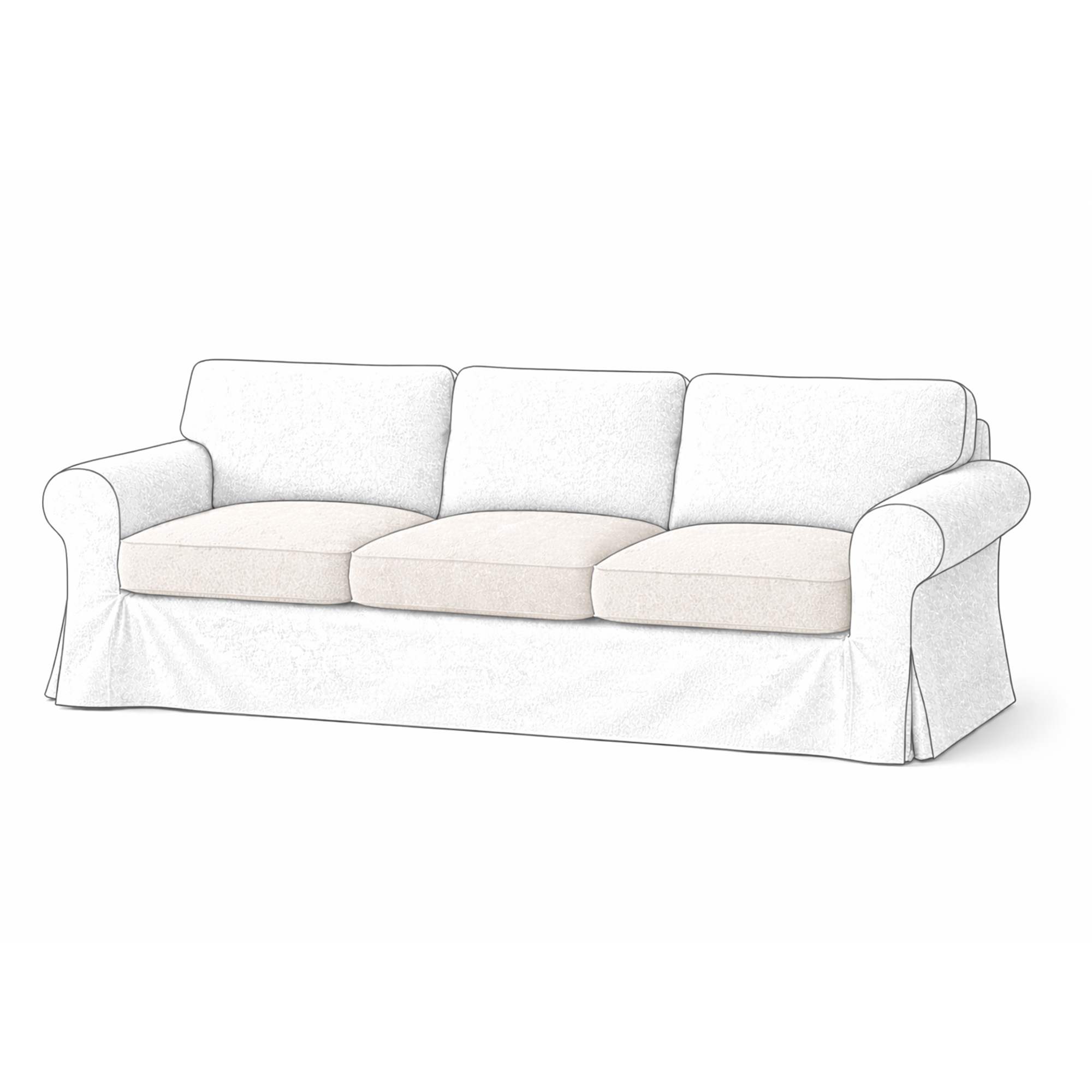 Complete set zitvulling voor IKEA Ektorp – 3-zits