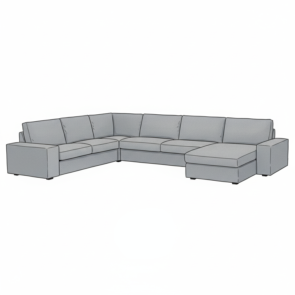 Zitkussens voor IKEA Kivik chaise longue – 90x140